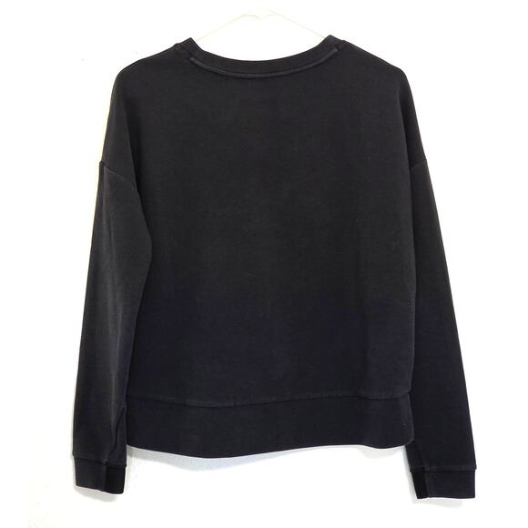 Athleta Modern Crewneck Long Sleeve Sweatshirt Black Size Small - Picture 3 of 9